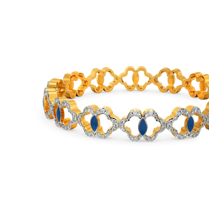 Artsy Denim Diamond Bangles