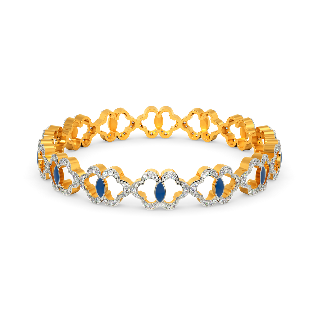 Artsy Denim Diamond Bangles