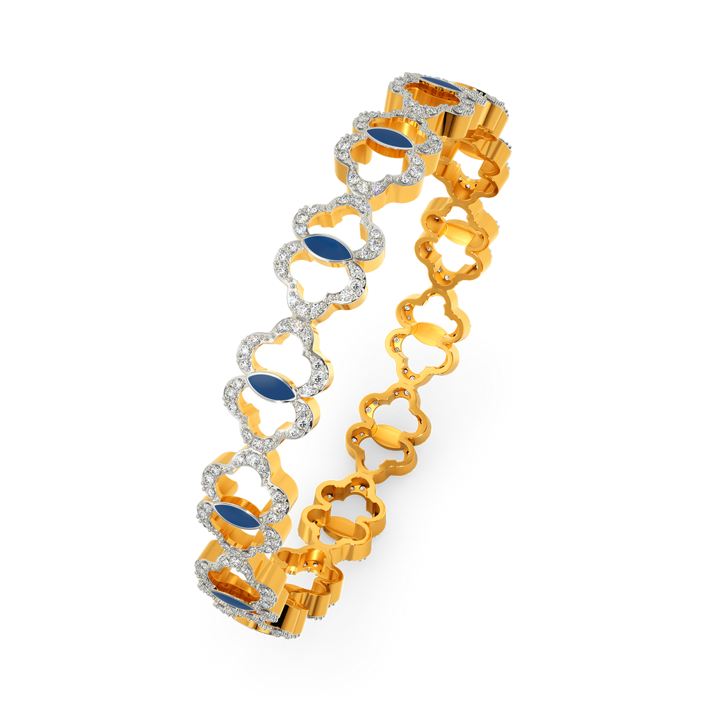 Artsy Denim Diamond Bangles