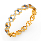 Artsy Denim Diamond Bangles