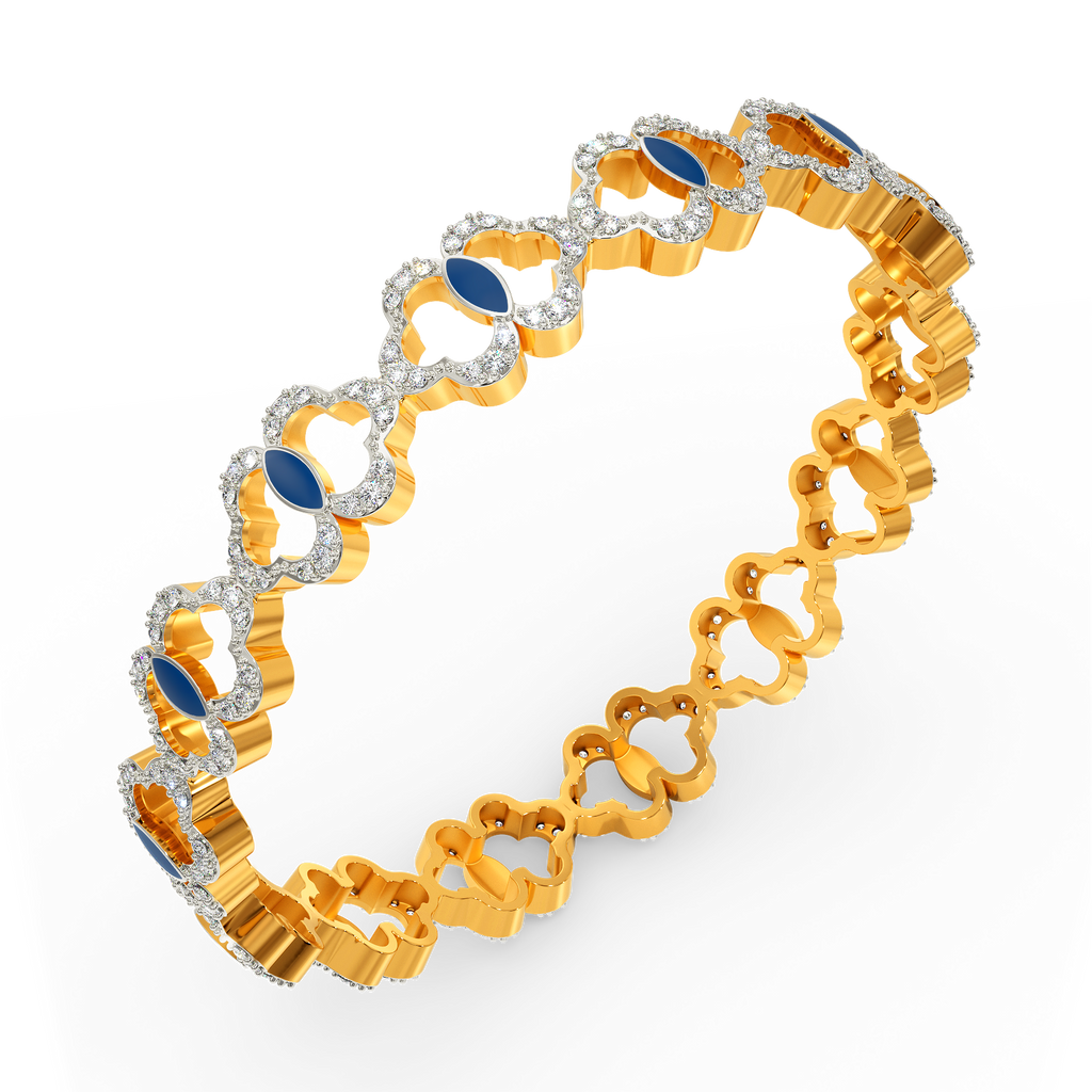 Artsy Denim Diamond Bangles