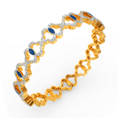 Artsy Denim Diamond Bangles