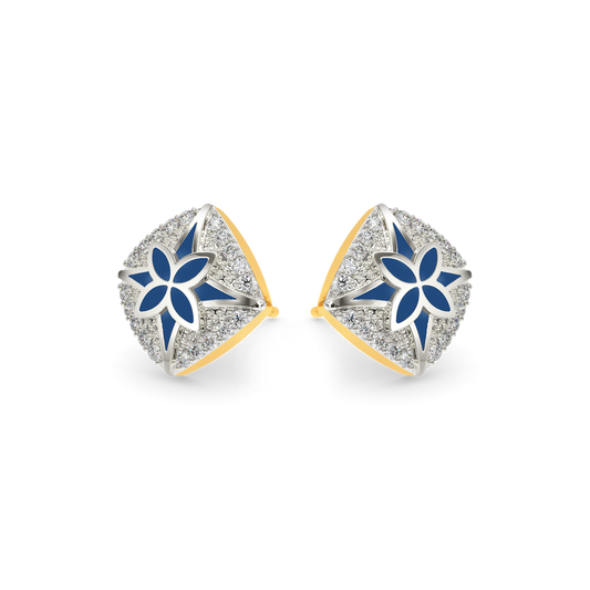 Denim Star Diamond Earrings