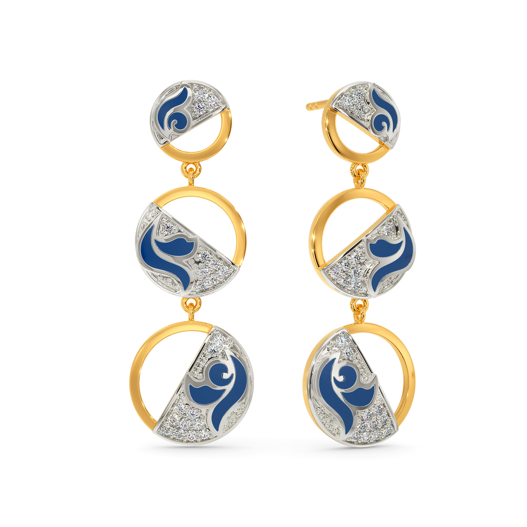 Fancy In Blue Diamond Earrings