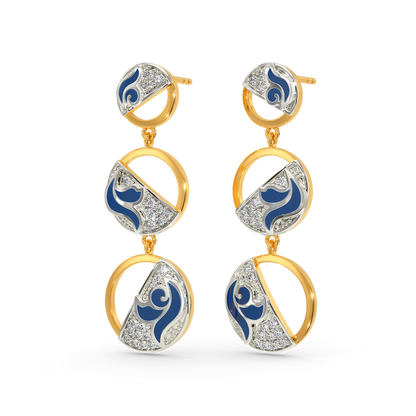 Fancy In Blue Diamond Earrings