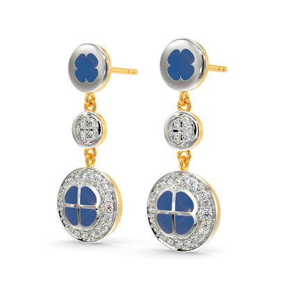 Dipped In Denim Diamond Earrings