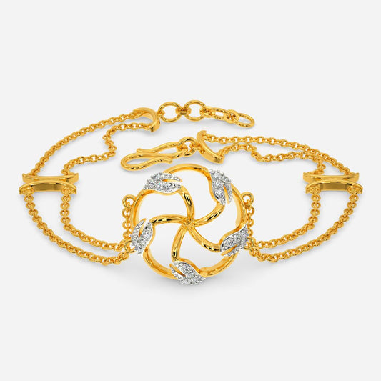 Halo Leaves Diamond Bracelets