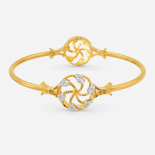 Halo Leaves Diamond Bangles