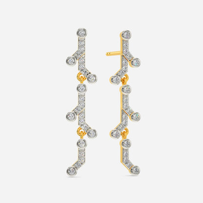 Sci Grid Diamond Earrings
