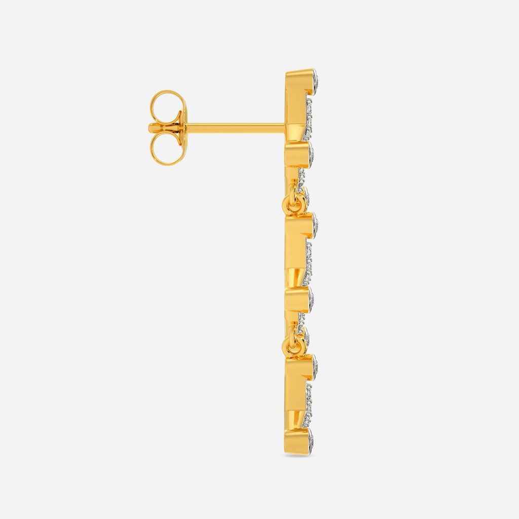 Sci Grid Diamond Earrings