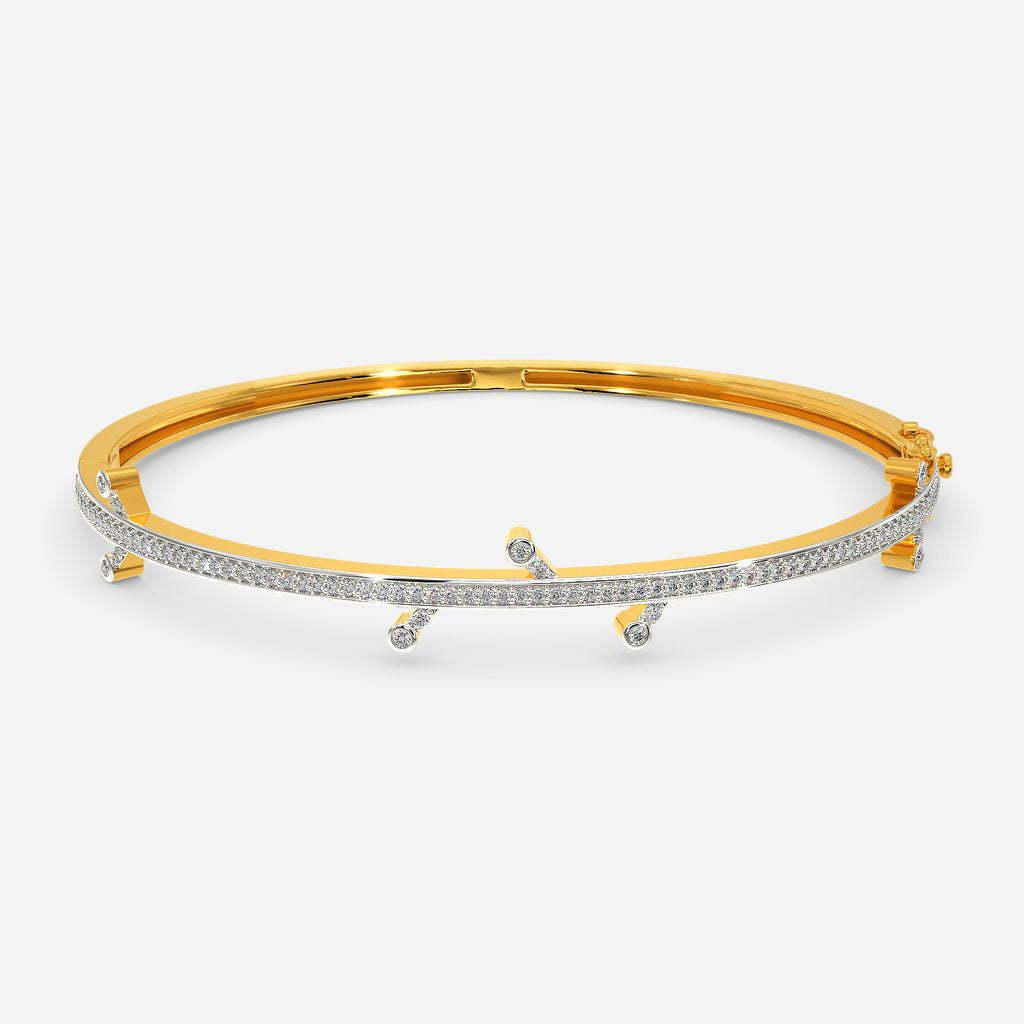 Sci Grid Diamond Bangles