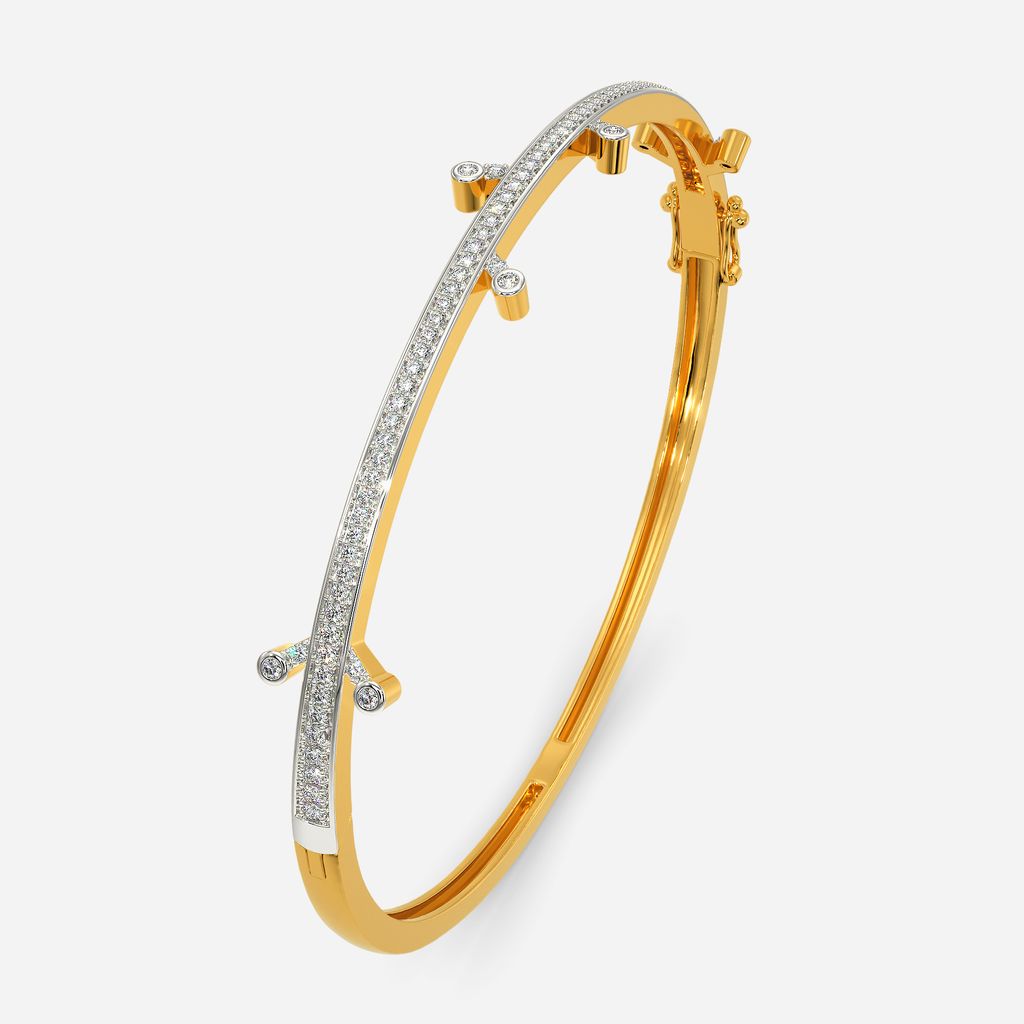 Sci Grid Diamond Bangles