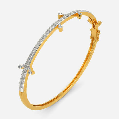 Sci Grid Diamond Bangles