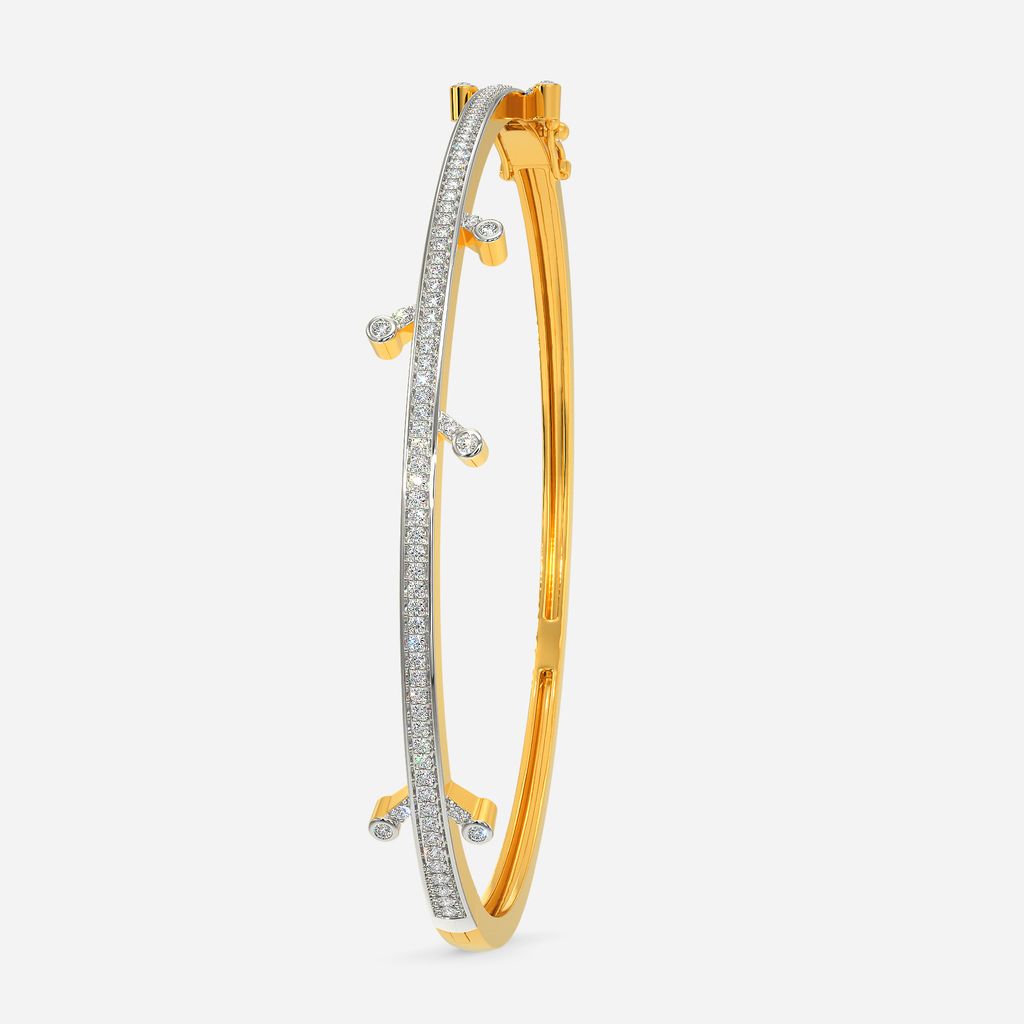 Sci Grid Diamond Bangles