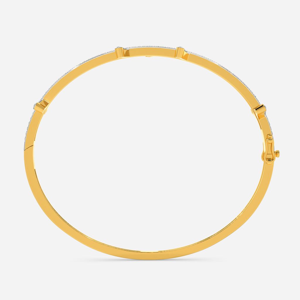 Sci Grid Diamond Bangles