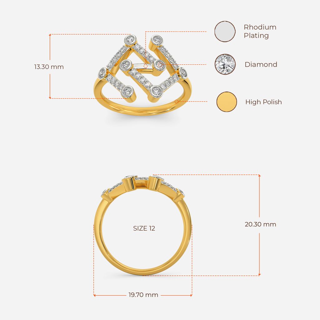 Static Glitch Diamond Rings