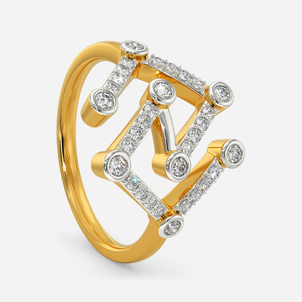 Static Glitch Diamond Rings