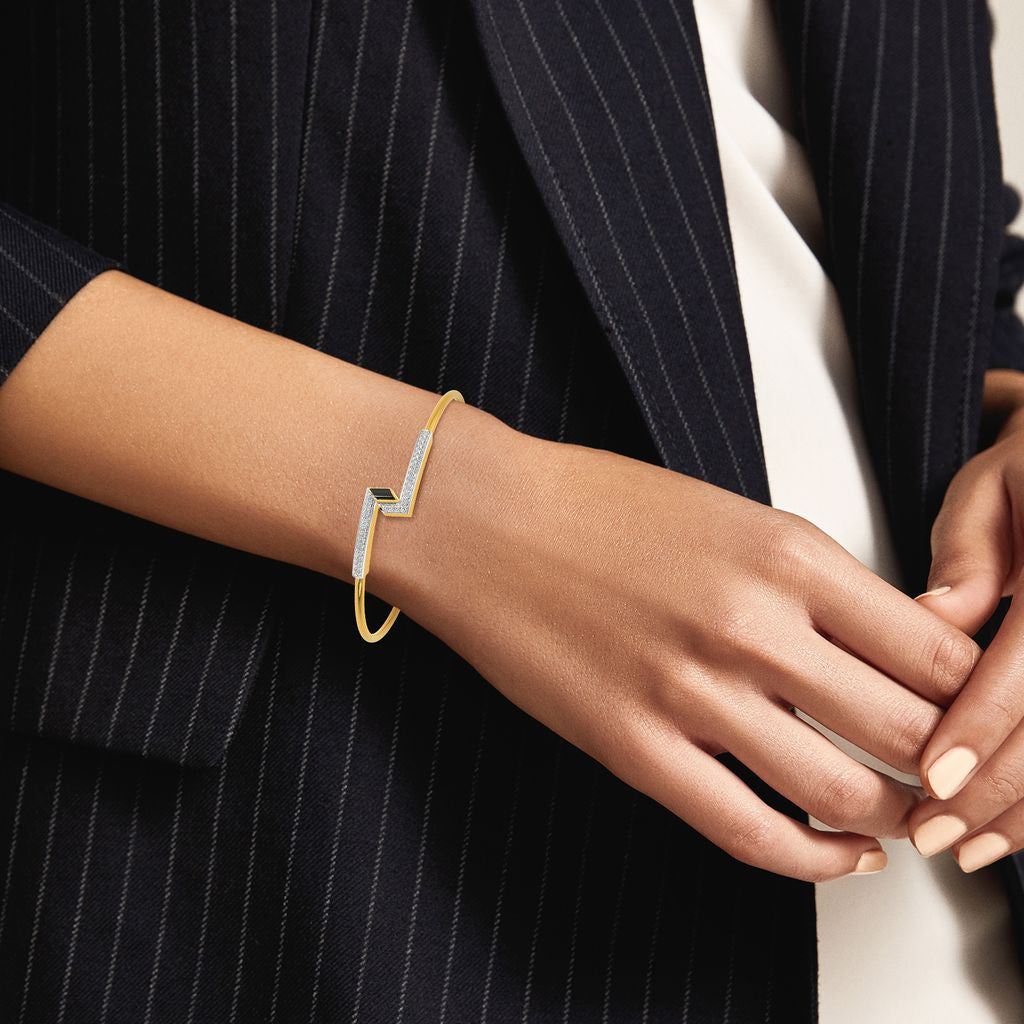 Slay in Stripe Diamond Bangles