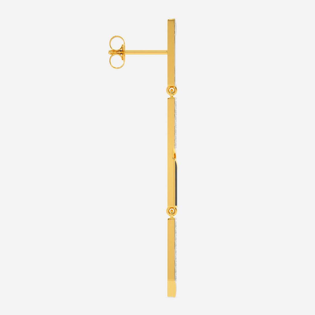 Linear Codes Diamond Earrings