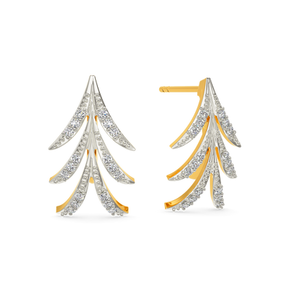 Feather Touch Diamond Earrings