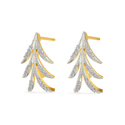 Feather Touch Diamond Earrings