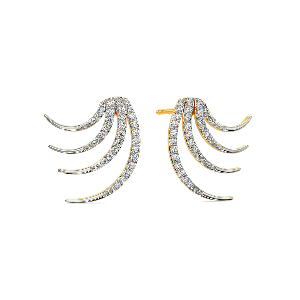 Frazzle Your Feathers Diamond Earrings