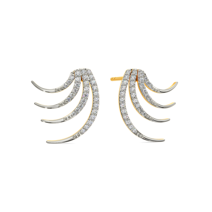 Frazzle Your Feathers Diamond Earrings