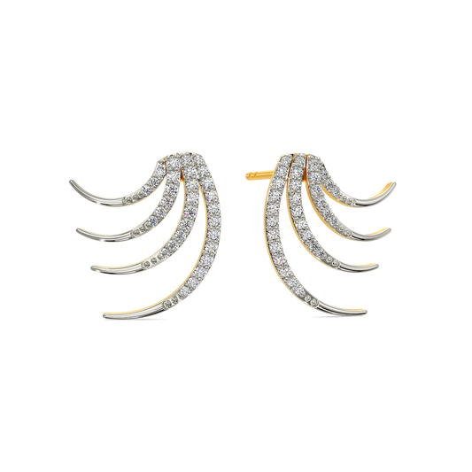 Frazzle Your Feathers Diamond Earrings