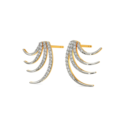 Frazzle Your Feathers Diamond Earrings