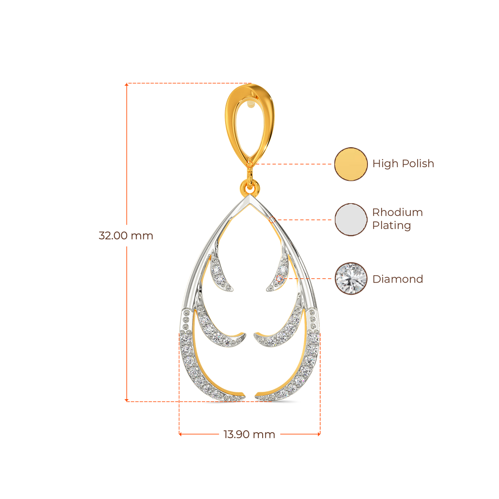 Feather Party Diamond Earrings