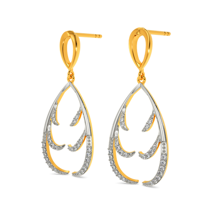 Feather Party Diamond Earrings