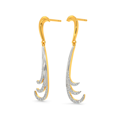 Strictly Feathery Diamond Earrings