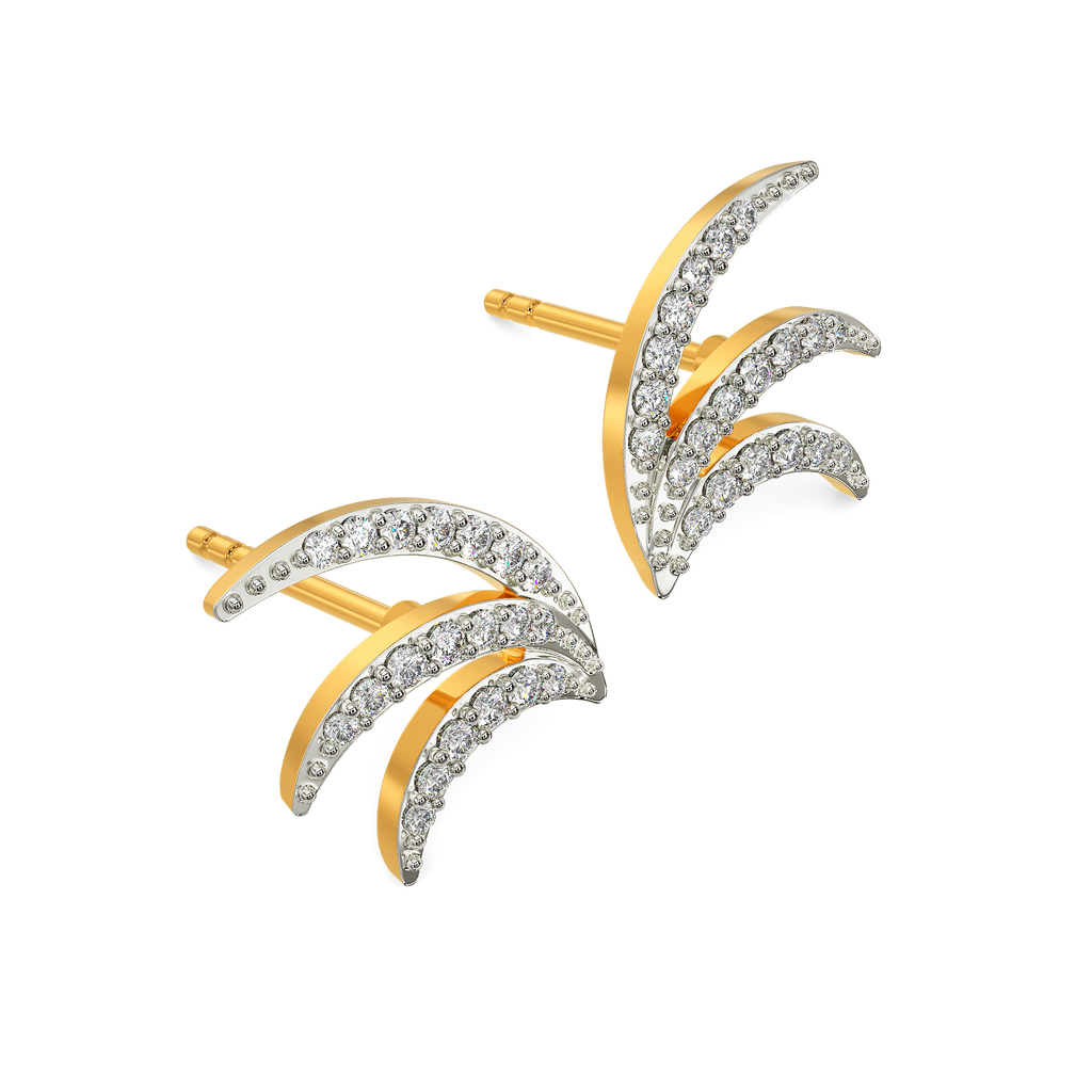 Ruffled Dreams Diamond Earrings