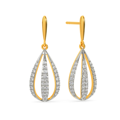 Opulent Ruffle Diamond Earrings