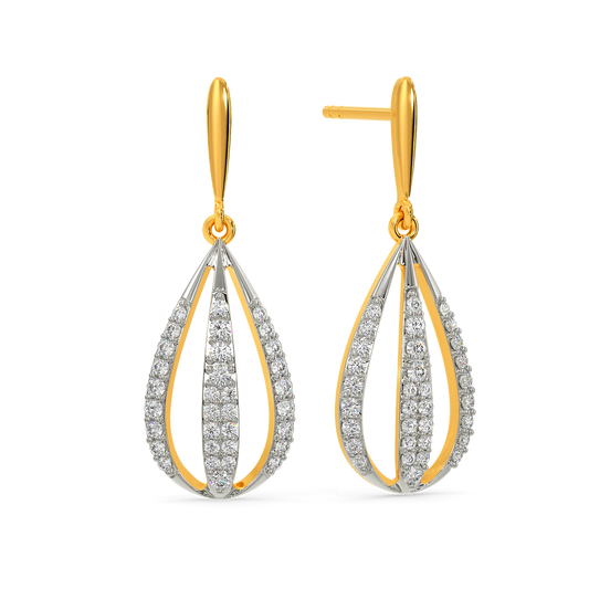 Opulent Ruffle Diamond Earrings