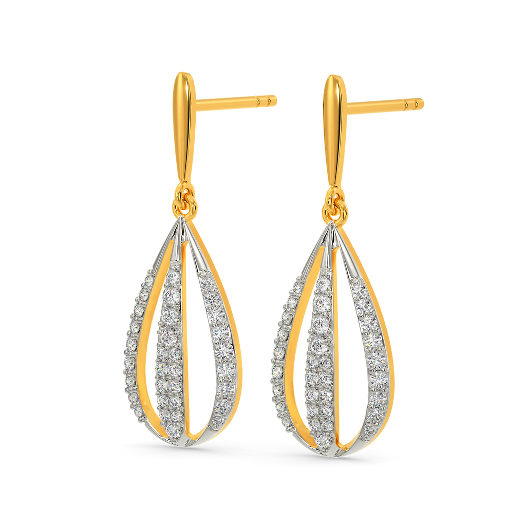 Opulent Ruffle Diamond Earrings