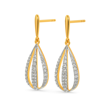 Opulent Ruffle Diamond Earrings