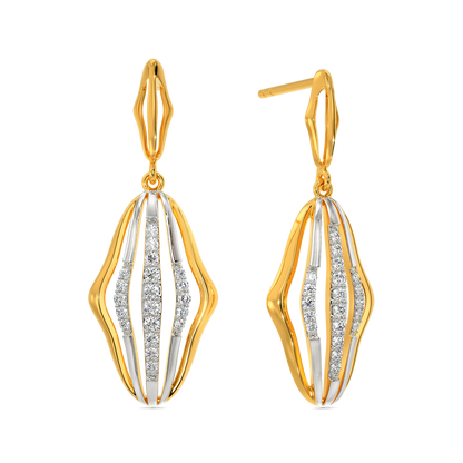 Bold Flounce Diamond Earrings