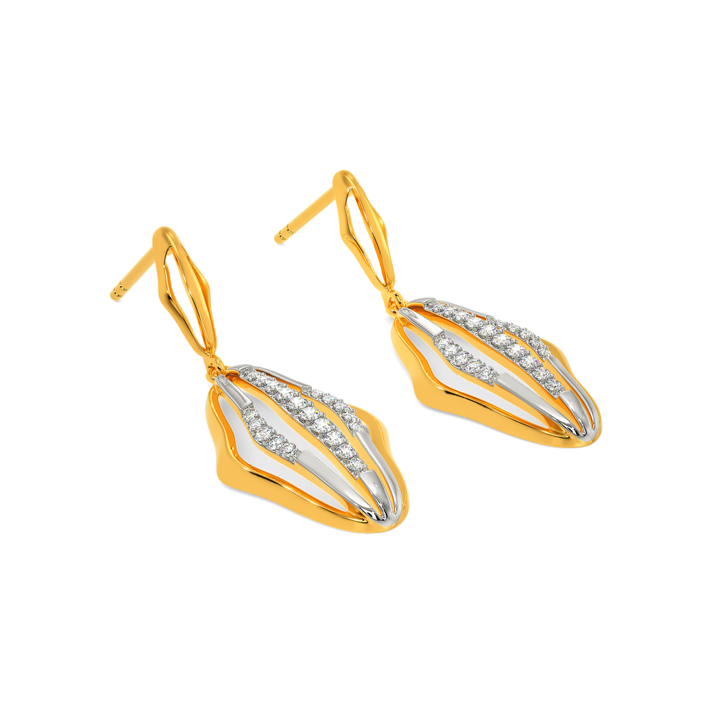 Bold Flounce Diamond Earrings