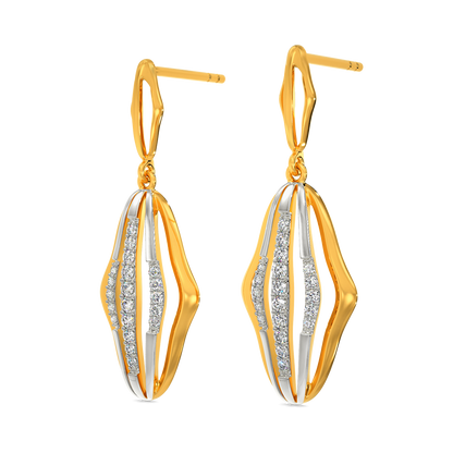 Bold Flounce Diamond Earrings