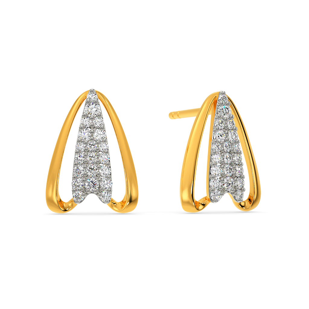 Puffy Trail Diamond Earrings