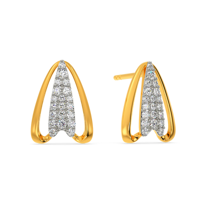 Puffy Trail Diamond Earrings