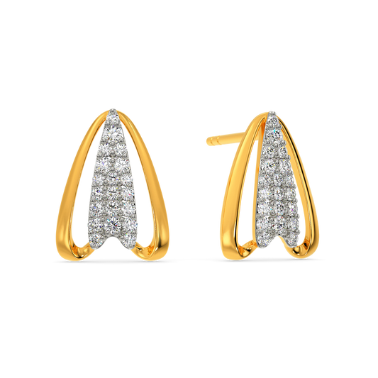 Puffy Trail Diamond Earrings