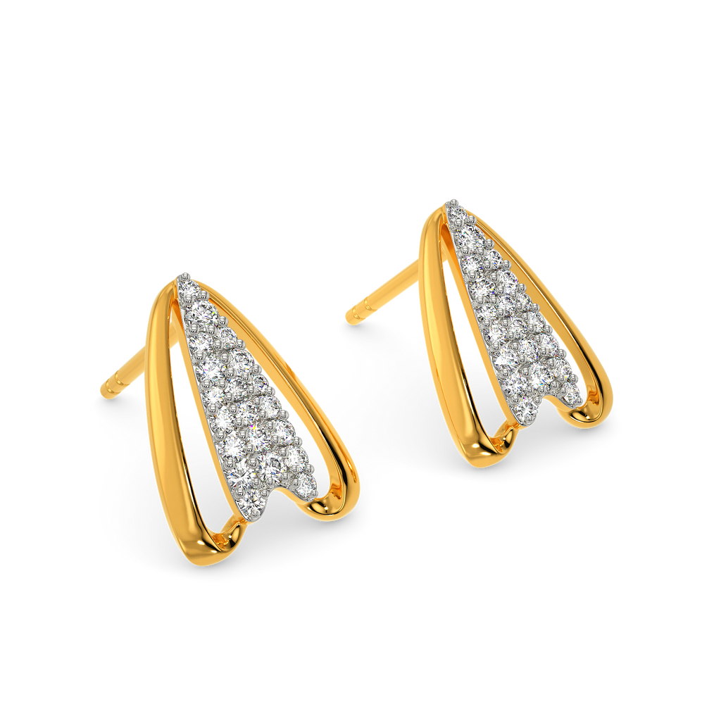 Puffy Trail Diamond Earrings