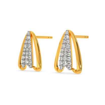 Puffy Trail Diamond Earrings