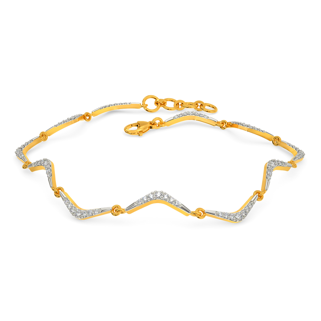 Edgy Buoyant Diamond Bracelets