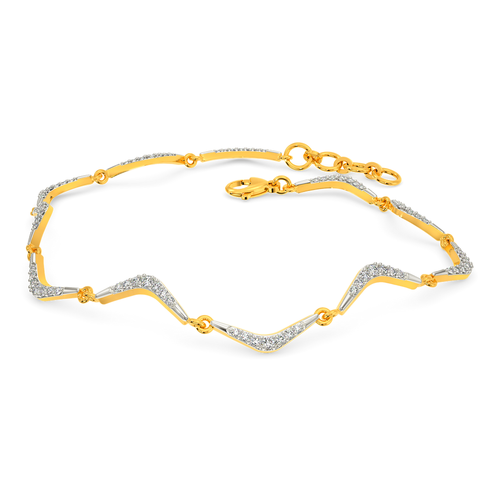 Edgy Buoyant Diamond Bracelets