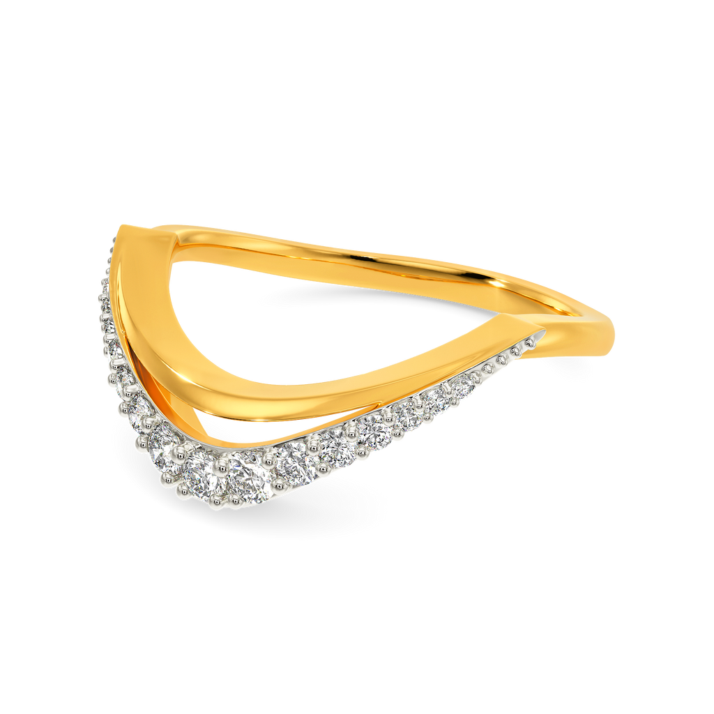 Edgy Buoyant Diamond Rings