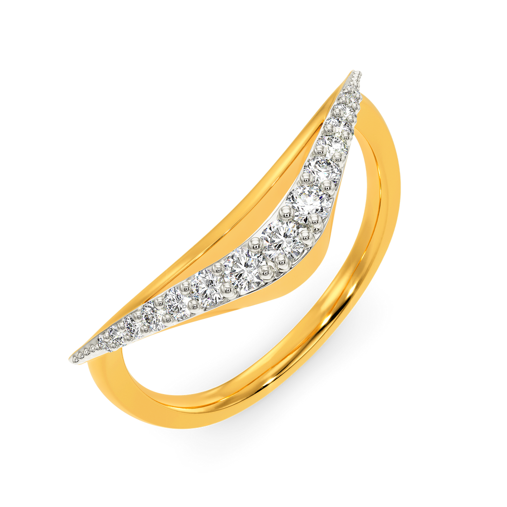 Edgy Buoyant Diamond Rings