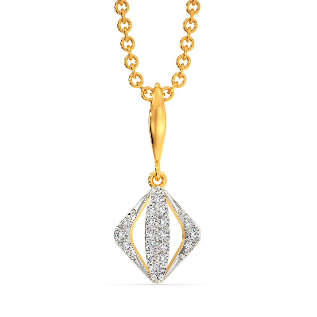 Edgy Buoyant Diamond Pendants